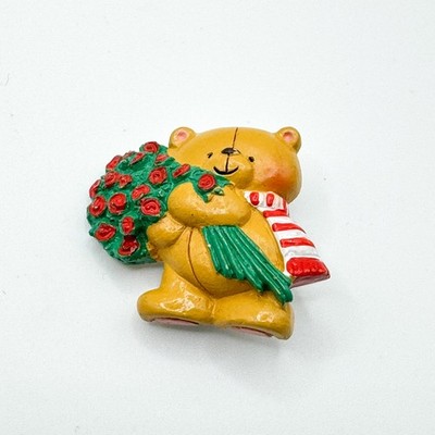 Vintage Forever Friends Rosen Teddy Pin Anstecker Brosche Revers Andrew Braunschwert