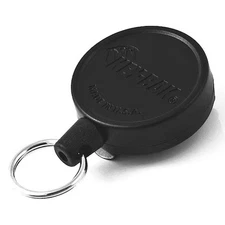 Key-Bak #6 Key Reel, Split Ring Type, Black