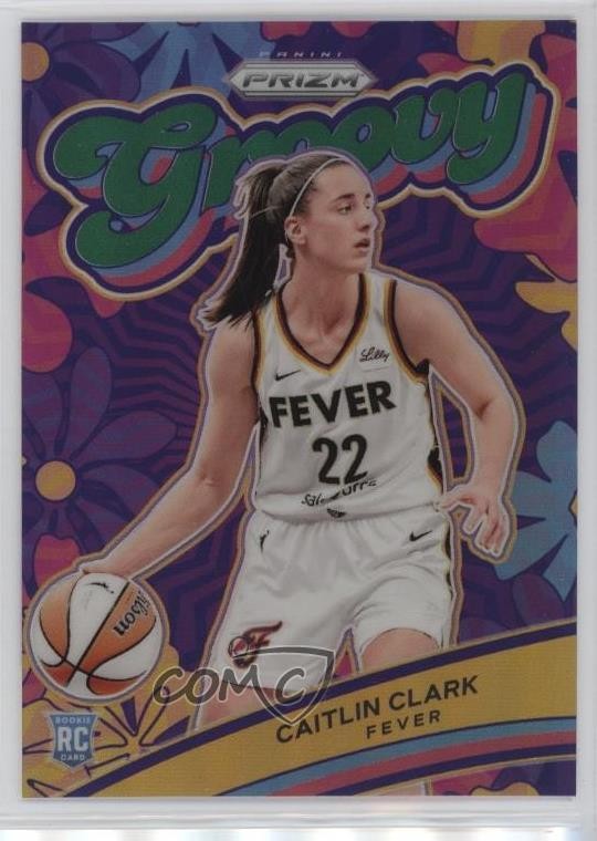 2024 Panini Prizm WNBA Groovy Green Prizm Caitlin Clark #13 Rookie RC
