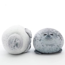 Angry Blob Seal Pillow Chubby 3D Doll Plush Stuffed Toy Baby Sleeping