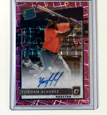 2020 Panini Yordan Alvarez Rated Rookie Auto Pink Velocity
