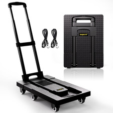 Folding Hand Truck 500Lbs, Portable Heavy Duty Dolly Cart, 6 Wheels Collapsible