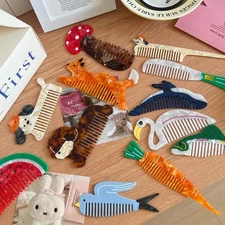 Creative Cartoon Anti-static Acetate Hair Comb Hair Care Hairdressing Tools