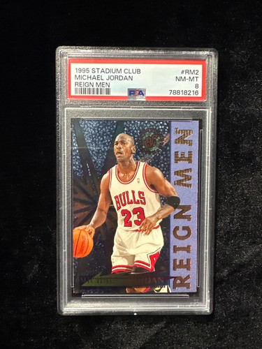 1995 Stadium Club Michael Jordan #RM2 Reign Men PSA 8 NM-MINT