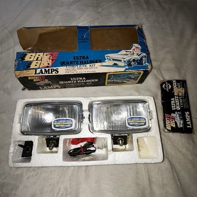 Vintage 70s Halogen Bright Boy Driving Lamps 6 x 3 Clear
