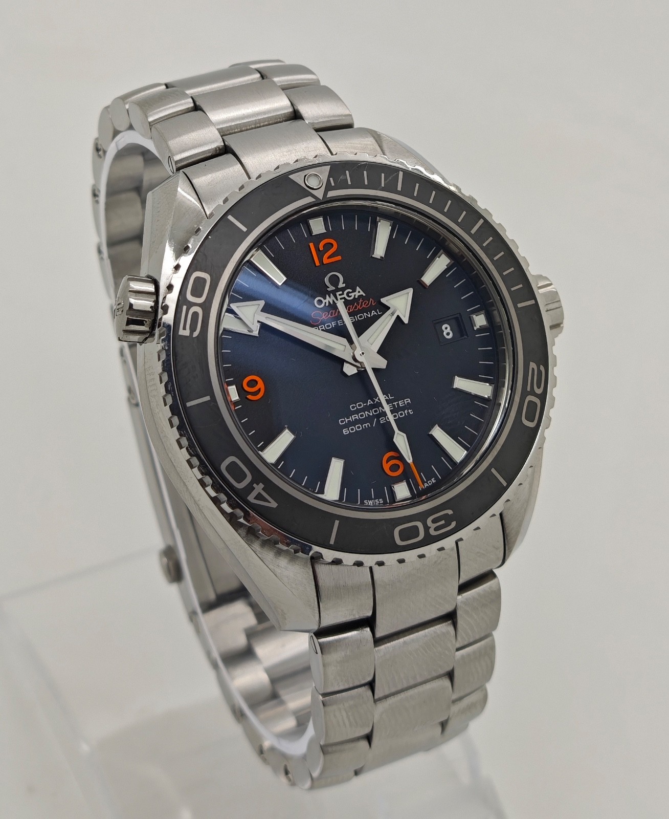 Omega Seamaster Planet Ocean 45.5mm Large Steel Watch B&Ps 232.30.46.21.01.003