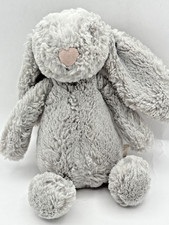 Jellycat Bashful Bunny Gray Plush Stuffed Animal Long Ears Lovey Toys