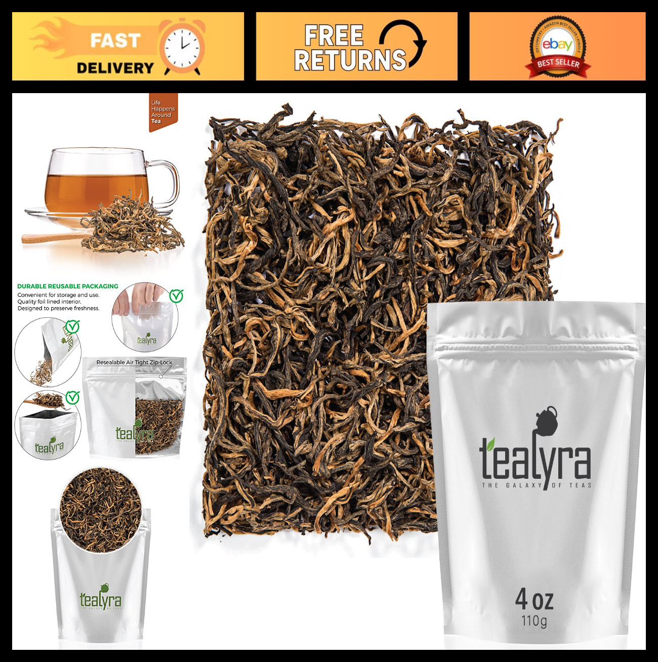 Lyra - Yunnan Golden Special - Black Loose Leaf Tea - Best C