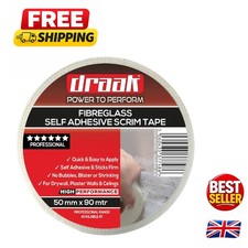 Repositionable 50mm x 90m Self-Adhesive Scrim Tape for Efficient Repair