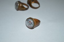 Vtg 1950's MLB Kansas City Athletics Goldtone Adjustable Premium Toy Ring SGA
