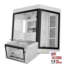  RGB Dual-Chamber Panoramic Tempered Glass Gaming PC Case; 2-way NESO P1 W