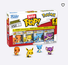 Funko Bitty POP! Pokemon Charmander Jolteon Lapras Rattata Paquete de 4 Nuevo