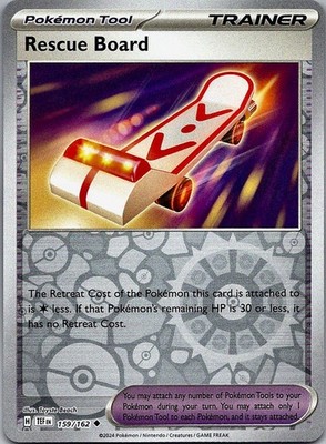 Rescue Board - Temporal Forces (NM) Reverse Holo 159/162 Pokémon Tool
