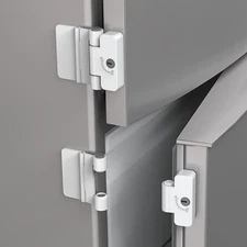 2 Pack Refrigerator Door Locks Double Button Adhesive Fridge Lock with Keys, ...