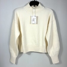 Other Stories Mock Neck Jumper Sweater Off White Small NWT Cream