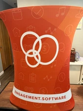 Portable Hydraulic Pop Up Display Trade Show Table Podium w/case