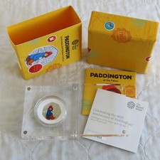 UK 2018 PADDINGTON AT THE STATION 50 PENCE SILVER PROOF WITH COLOUR - complete