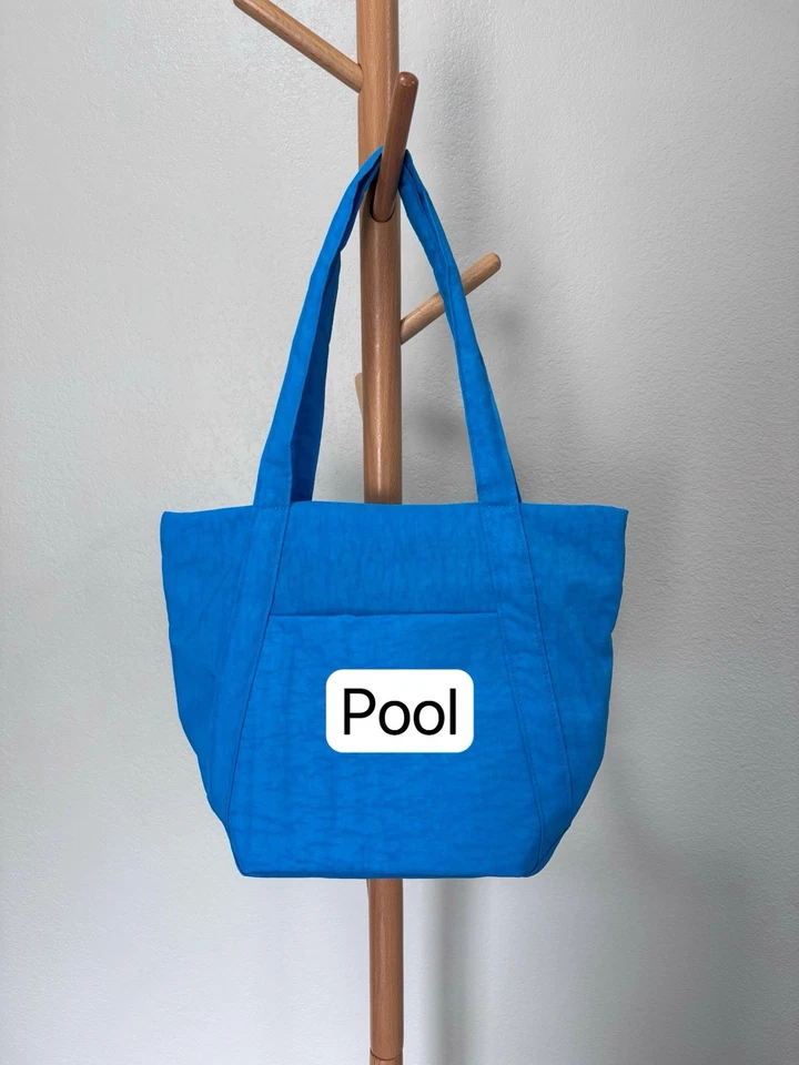 Bolso de Mano Hecho a Mano de Nylon Repelente al Agua Minimalista Hombro Hobo Cartera Bolso Nube Foto 2 de 4