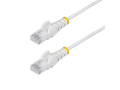 StarTech 5ft White Slim CAT6 Ethernet Cable, Snagless RJ45, LSZH, 28AWG Pure