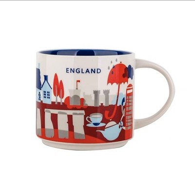 Starbucks ''You Are Here'' Collection   England Cities Coffee Mug, 14 OZ