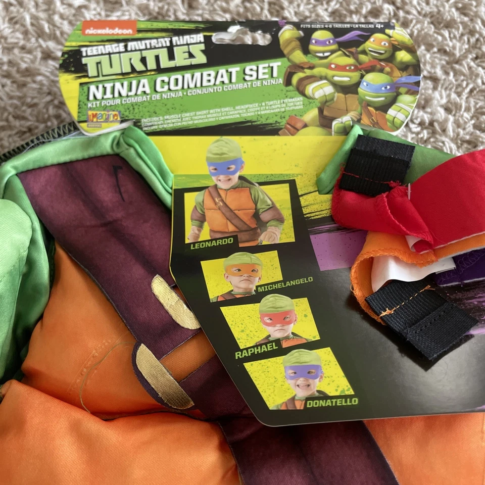 Kids Ninja Turtle Ninja Combat Set Size 4-6 - Image 2 of 4