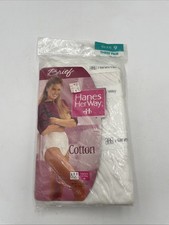 Vintage 1996 Hanes Her Way Size 9 Cotton Briefs New 3 Pack NOS