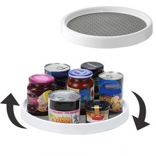 Set of 2, 10 Inch Non-Skid Lazy Susan Organizers - Turntable Rack for Cabinet...