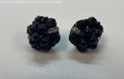 Vintage Rhinestone Black Crystal Beaded Jewelry Set, 31.3g — photo 4