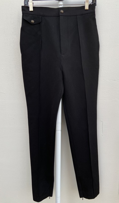 Ralph Lauren Purple Label Dress Pants 4 Italy 100% Wool Black Size women’s 4
