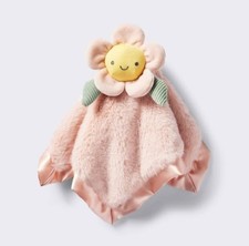 NWT Target Cloud Island Pink Satin Flower Plush Baby Security Blanket Lovey Toy