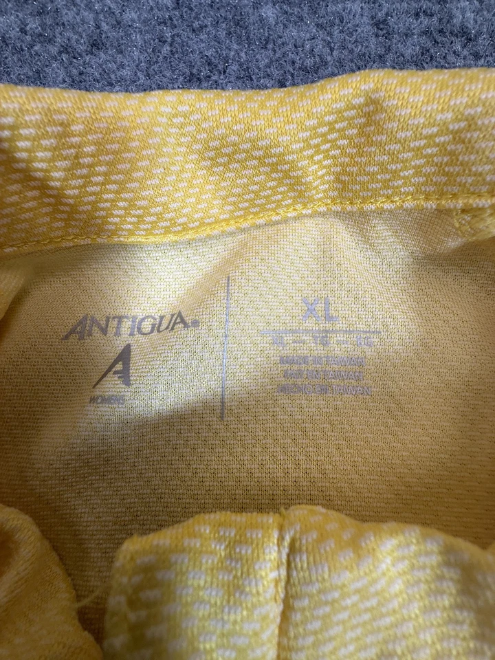 Antigua Eagle Rock Resort Pullover Womens XL Yellow 1/4 Zip Lightweight Shirt Foto 4 de 4