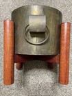 Frederick Cooper Brass Planter with wooden stand, 12” diameter  — photo 4