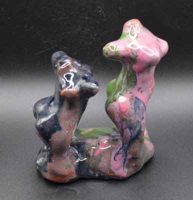 ''Tribal Women'' -Expensive Original Clay sculpture, hand made & glazed. Very Cool