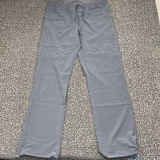 Urbane Performance Scrub Pants Women Large Gray Cargo Drawstring Waist L
