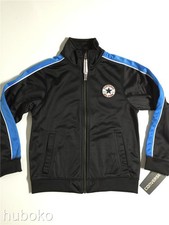 CONVERSE Boy's Kid's Full Zip Jacket Size 6 Medium Black NWT