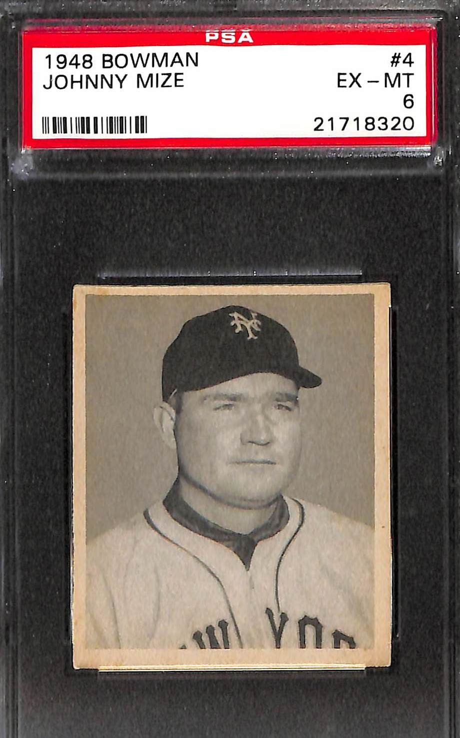 1948 Bowman #4 JOHNNY MIZE PSA 6 EX-MT 21718320
