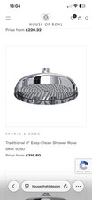 Perrin And Rowe 5250 Easy Clean Traditional 8inch Shower Head And Arm