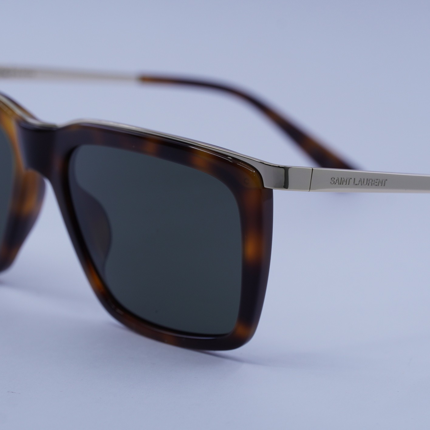 Occhiali da sole Saint Laurent SL 765 004 avana oro grigio 56 17 145 nuovi