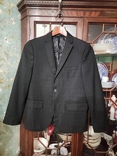 Nwot Ralph Lauren Boys' Suit Jacket Size 14R Black Plaid