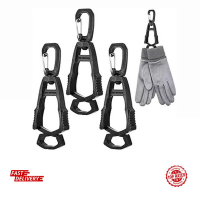 Glove Clips, Glove Holder Glove Clips for Work Gloves for Duty Belt 4 Pack Black