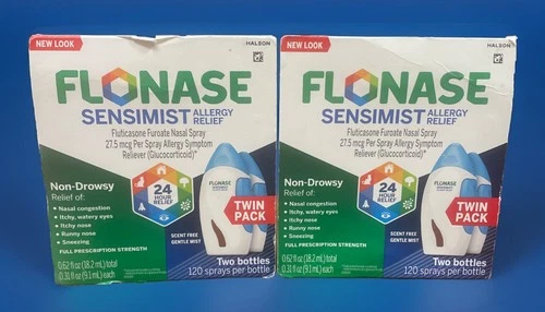 Flonase Sensimist Allergy Relief 120 Sprays Ea. Two 2 Packs 24HR EXP 11/26