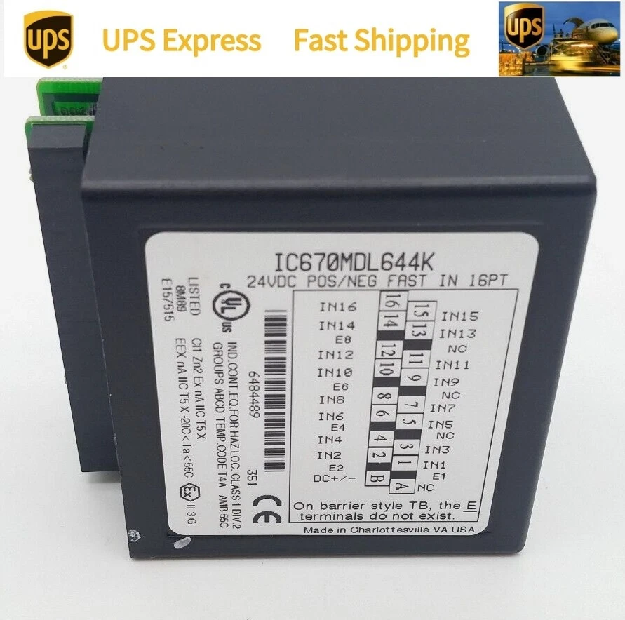 IC670MDL644K GE Fanuc IC670MDL644K POS/NEG Input Module UPS Fedex/DHL/UPS HTZ1 - Image 4 of 4