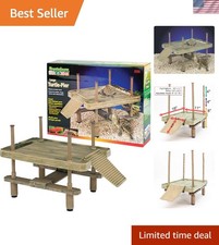 Reptology Aquatic Turtle Pier and Basking Platform  Floating Above Tank  De...