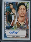 2025-26 Donruss - Will Riley Holo Auto /75 RC - Washington Wizards #FTG-WLR