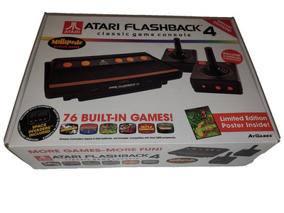 Vintage ATARI 2600 Flashback 4 Mini Classic Video Game System 76 Games Millipede