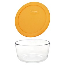 Pyrex 7201 4-Cup Glass Bowl 7201-PC Lemondrop Yellow Lid