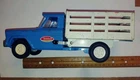 1 VTG 1960's Tonka Blue Jeep Pickup Tilt Stake Bed 9” Pressed Steel Truck #52110