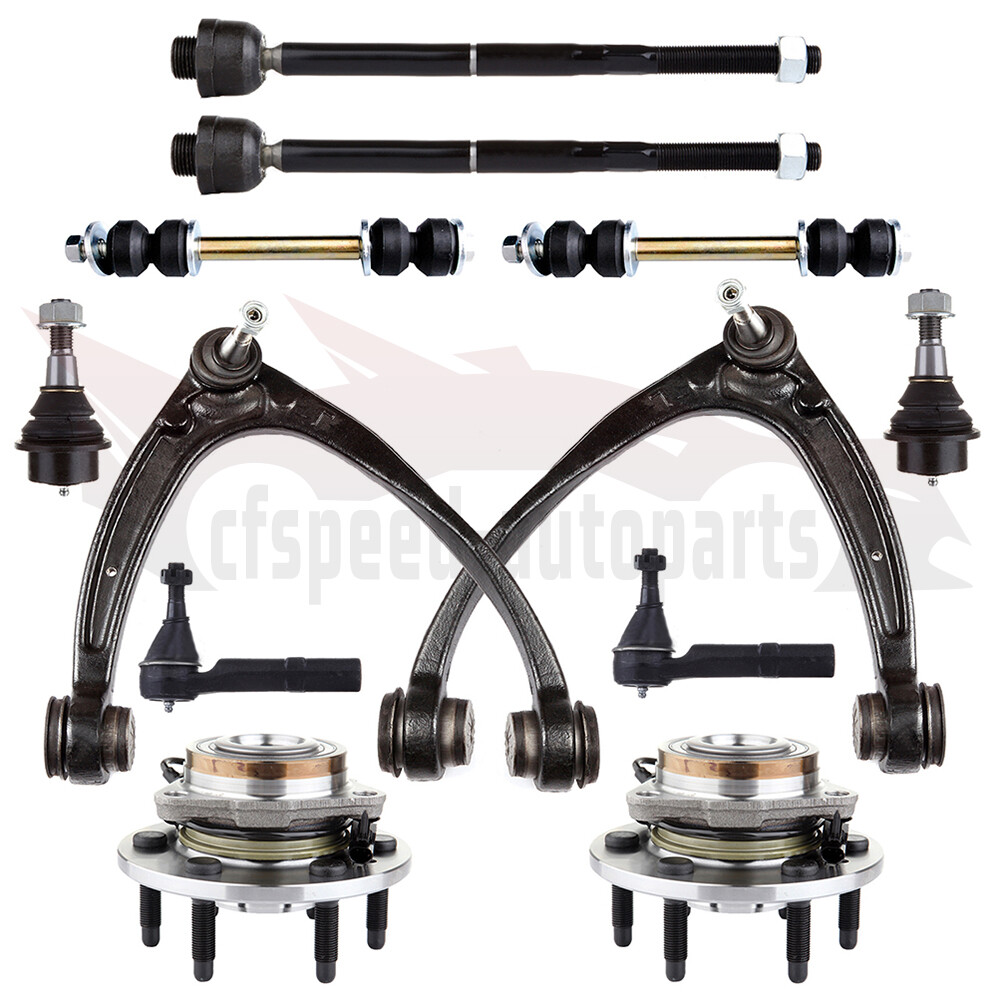12PCS Lower Control Arm Wheel Bearing Tie Rod For 2007 - 2014 Chevrolet Tahoe