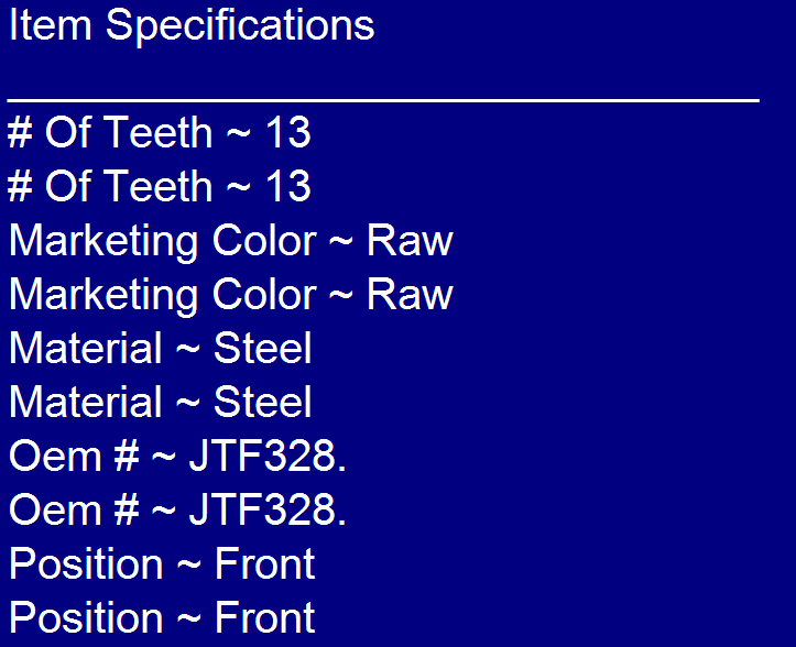 Steel Front Sprocket 13T For 2001 Honda XR200RJT Sprockets JTF328.13 eBay