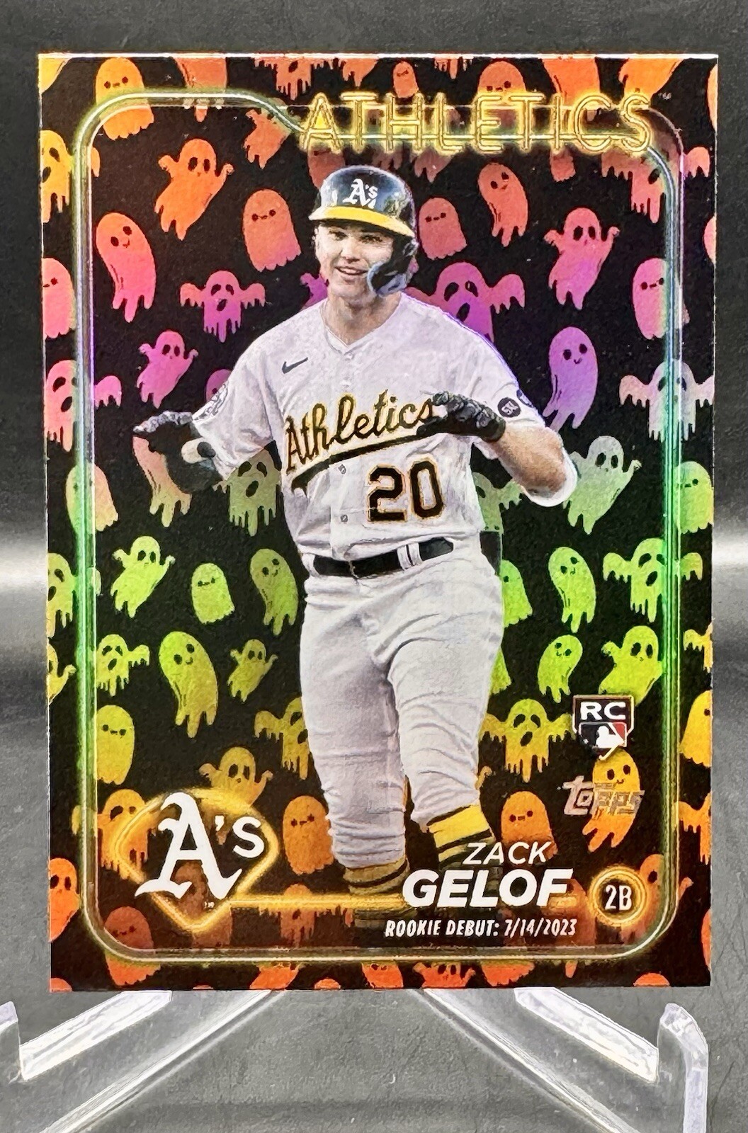 ZACK GELOF 2024 Topps Update GHOST FOIL ROOKIE RC SSP #US131 - OAKLAND A’s!!